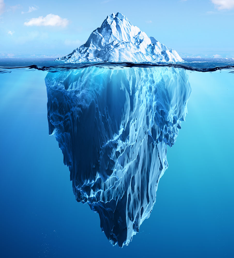 Ledovec - 10% vědomí a 90% podvědomí